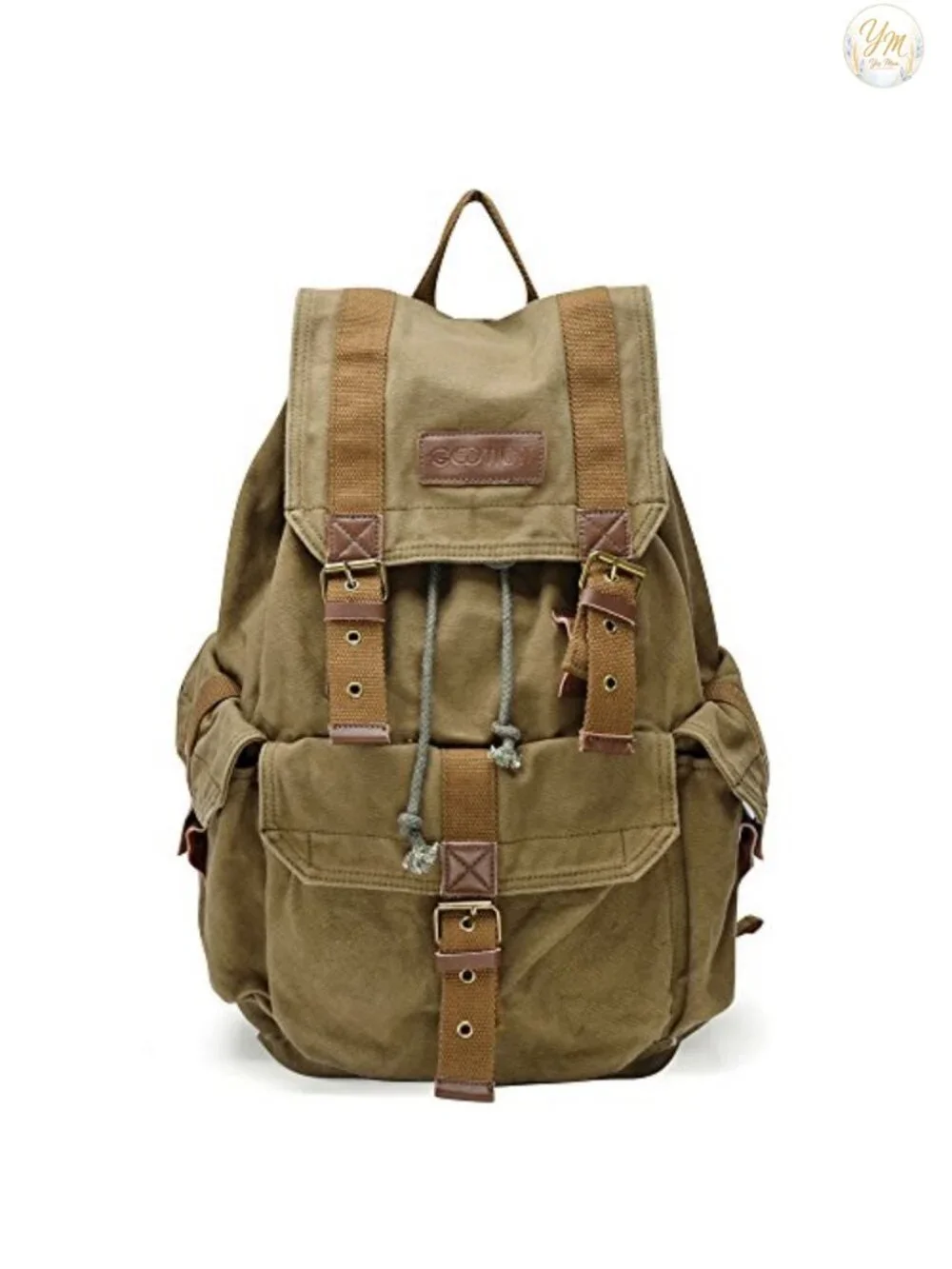 Thick Canvas Backpack 17 Inch Laptop Casual Daypack Rucksack